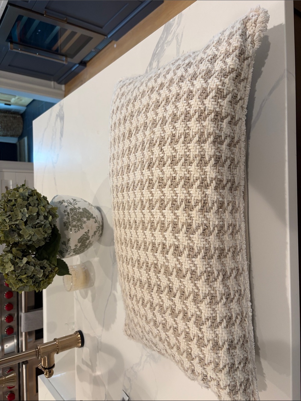 Neutral Cream Woven Accent Pillow - Home Accents